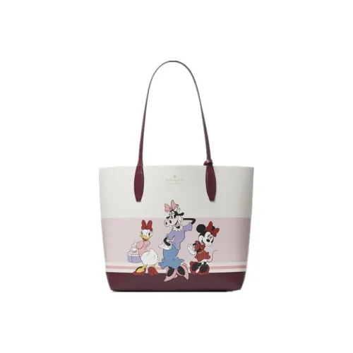 Kate Spade Disney Collaboration Disney Кожа Тоут Сумка Сумка для покупок Сумка Большая Женская Белая