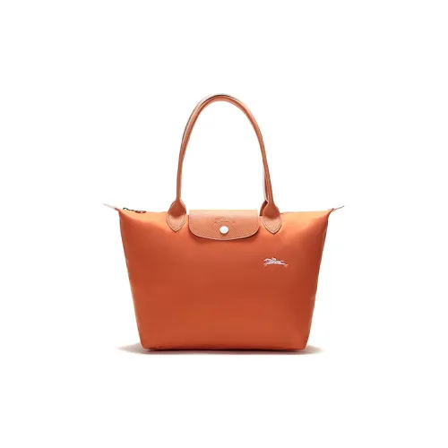 LONGCHAMP Le Pliage Club Холст Ткань с Коровьей Кожей Плечевая Сумка Сумка-Пельмени Сумка Маленькая Женская Оранжевая