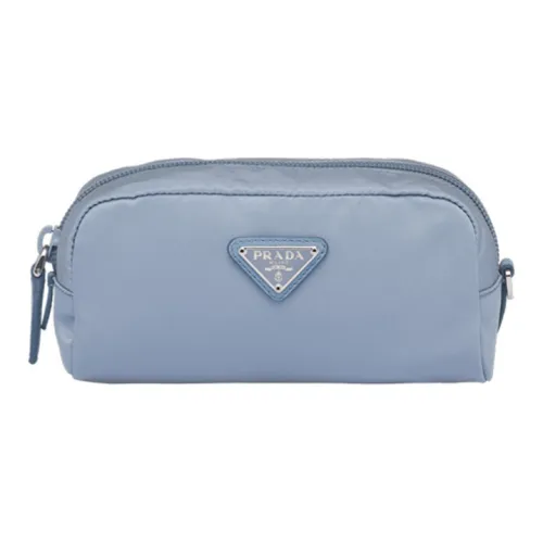 PRADA Nylon Ручная сумка для макияжа косметичка женская светло-синяя