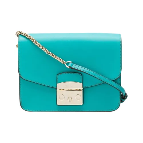 Furla Metropolis Collection Кожа Плечевая Сумка Маленькая Женская Зеленая