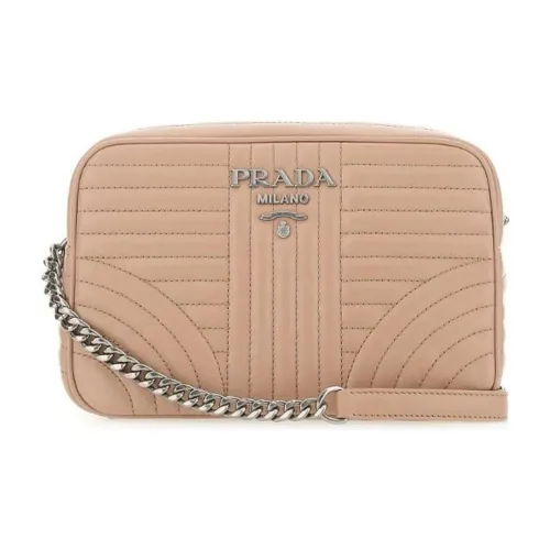 PRADA Diagramme Кожа Сумка через плечо Сумка на плечо Унисекс Розовая
