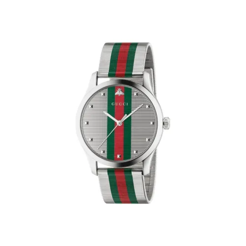 GUCCI G Timeless Collection Мужские часы Кварцевый механизм Ремешок из нержавеющей стали Серебристый циферблат