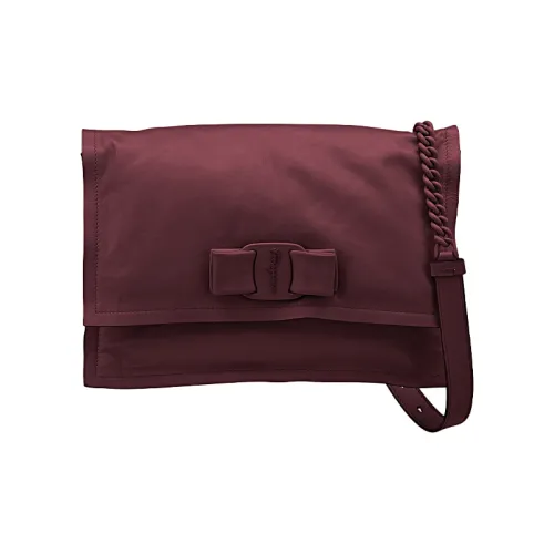 FERRAGAMO Viva Сумка через плечо из коровьей кожи женская бордового цвета