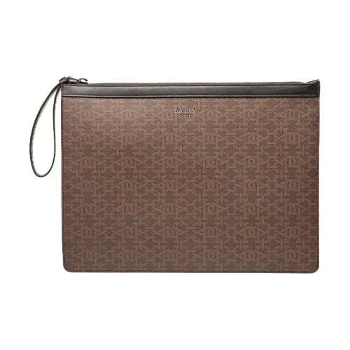 BALLY Нейлоновый клатч мужской коричневый