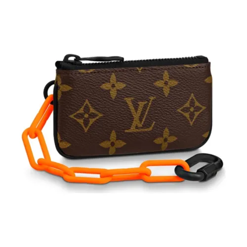 LOUIS VUITTON Tribute To Virgil Солнечный Ray Покрытый холст Кошелек Клатч Key Pouch Унисекс Коричневый