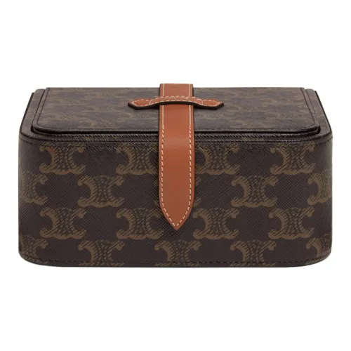 CELINE Triomphe Коровья кожа Встроенная память Коробка Большая Женская Рыжевато-коричневый