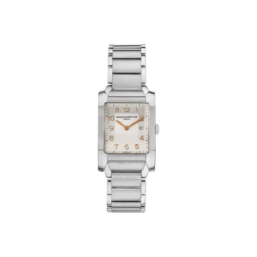 Baume & Mercier Кварцевый механизм Женские часы из коллекции HAMPTON, 40mm*27,1mm*9,6mm, серебряные