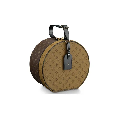 LOUIS VUITTON Boite Chapeau Холст с кожей Хранение Коробка Унисекс Коричневый