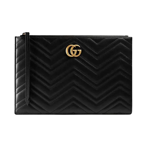 GUCCI GG Marmont Кожа Клатч Женский Черный