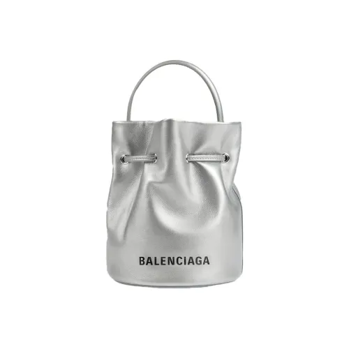 Balenciaga Логотип Этикетка Сумка Женская Серебряный Серый