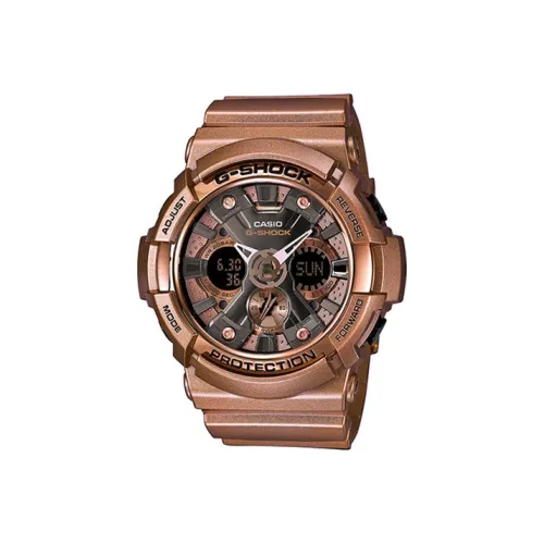 CASIO Кварцевый механизм Мужские часы серии Liquid Crystal/Analog Dual Display Series, цвет кофе