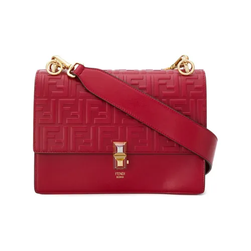 FENDI Kan I Корова Кожа Сумка Сумка через плечо Сумка через плечо Женская Красная Классическая Рекомендация