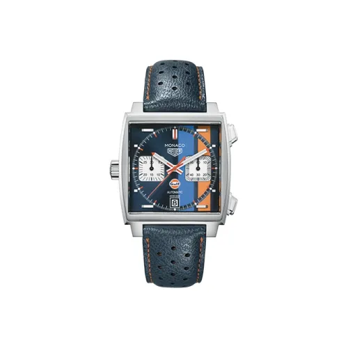 TAG HEUER Автоматический Механический Механизм Мужские Часы Monaco Collection 39мм*39мм Синий