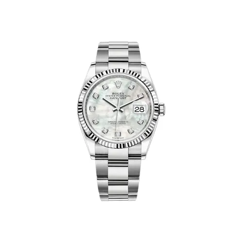 ROLEX Автоматический Механический Movement Женские часы Log Series, 36 мм, жемчужная раковина, цвет