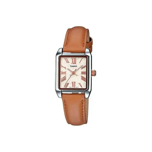 CASIO Standard Collection Кварцевый механизм Естественная кожа Ремешок Часы Мужские Белый циферблат MTP TW101L 7AVDF