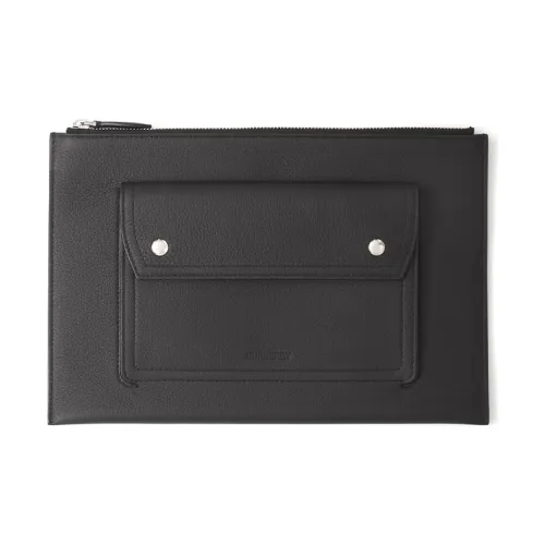 Burberry Карманная сумка GRAIN LEATHER Сумка для хранения с ручным ножом Мужской Черный