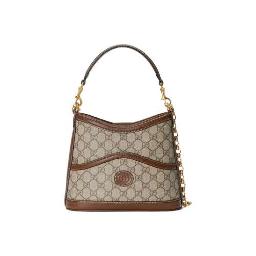 GUCCI Canvas Flat Bucket Сумка Сумка Сумка через плечо Стандартная Женская