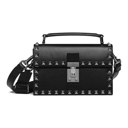 Valentino Rockstud Сумка через плечо из телячьей кожи Маленькая Мужская Черная