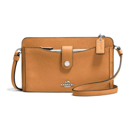 COACH NOA POP Up Кожаная Сумка через плечо Женская Коричневая