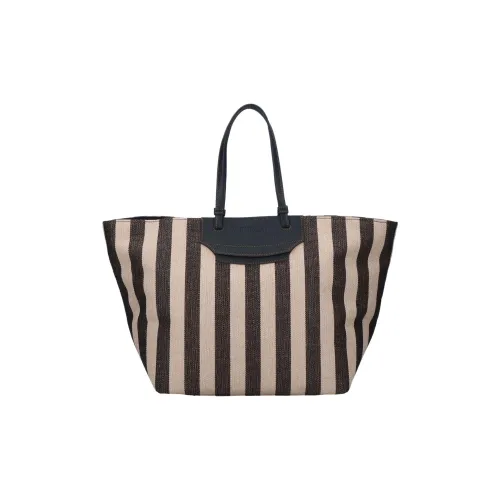 Furla Meraviglia Хлопок с кожаными вставками сумка-тоут плечевая сумка средний размер унисекс черный