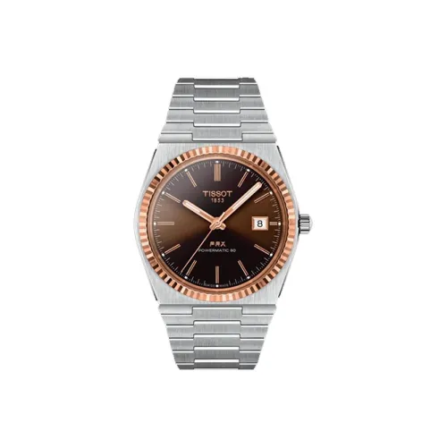 TISSOT Автоматический Механический Механизм Мужские Часы PRX Super Player Series 40 мм Кофейного Цвета