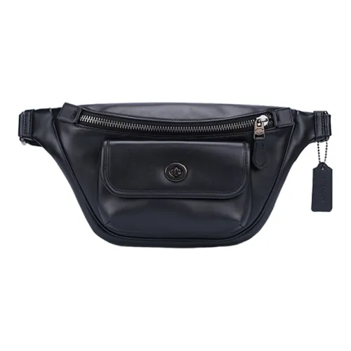 COACH Коровья кожа Через плечо Сумка Большого размера Мужская Черная