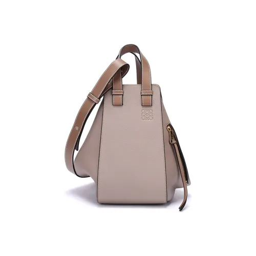 LOEWE Hammock Коровья кожа Hammock Сумка Сумка на одно плечо Маленькая женская Коричневый Серый