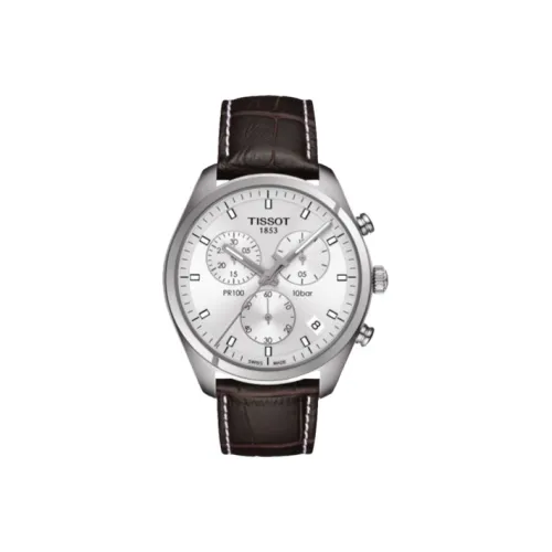 TISSOT Quartz Механизм Мужские Часы PR100 Collection 41 мм Серебряные