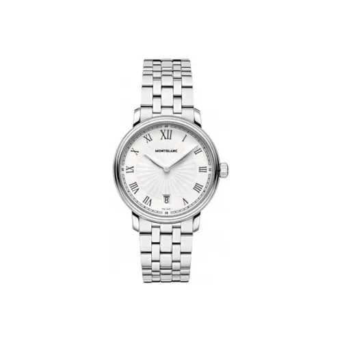 MONTBLANC Кварцевый механизм Женские часы 36 мм Белый циферблат Корпус из нержавеющей стали Ремешок из нержавеющей стали