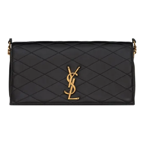 SAINT LAURENT Kate Lambskin Handheld Crossbody Bag Women's Black