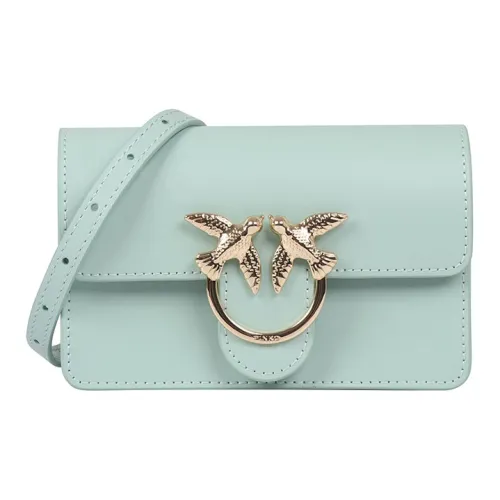 PINKO Love Baby Кожа Swallow Сумка Сумка с цепочкой Сумка через плечо Мини Женская Светло-зеленая