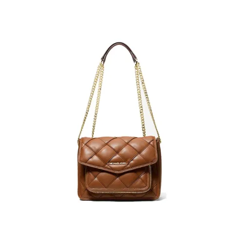 MICHAEL KORS Regina Artificial Leather Crossbody Bag Large Women's Caramel Brown