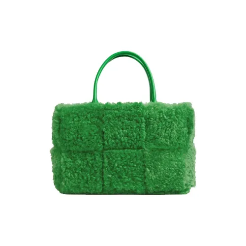 Bottega Veneta ARCO TOTE Series Овчина Тоут Сумка Сумка для покупок Сумка Женская Попугай Зеленый