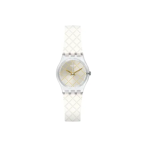 SWATCH ORIGINALS Collection Кварцевый механизм Женские часы 25 мм Серебристый циферблат Пластиковый корпус Часы с силиконовым ремешком