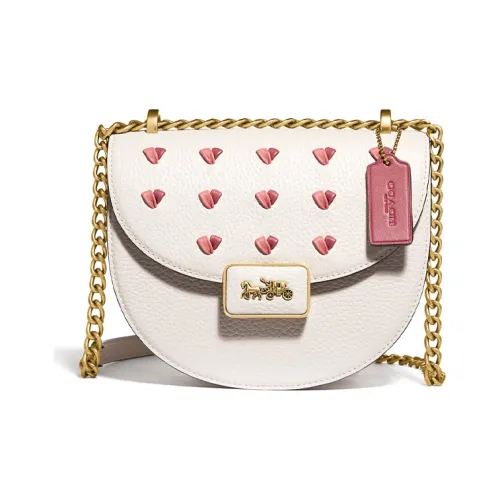 COACH Alie Кожа Седло Сумка Сумка через плечо Маленькая Женская Белая