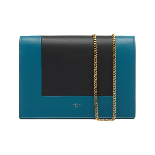 CELINE Frame Овчина Сумки через плечо Женские Утиный синий Лакрица