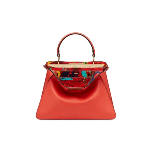 FENDI Peekaboo ISeeU Кожа Сумка Средний Женский Красный