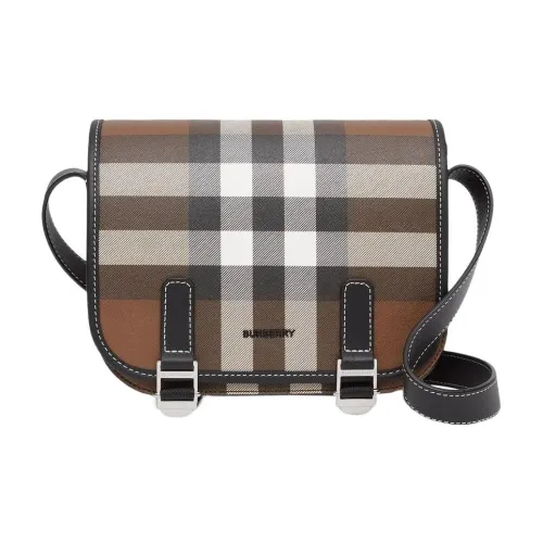 Burberry Хлопок Плечевая сумка Унисекс Коричневый