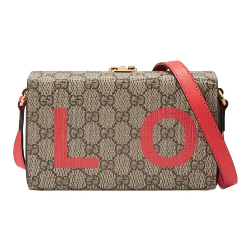 GUCCI Canvas Box Bag Crossbody Bag Shoulder Bag Unisex