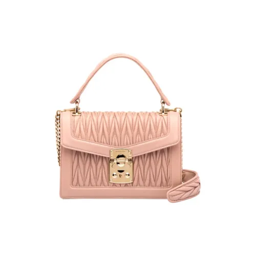 MIU MIU Confidential Sheepskin Messenger Bag Bag Shoulder Bag Crossbody Bag Women's Cameo Beige