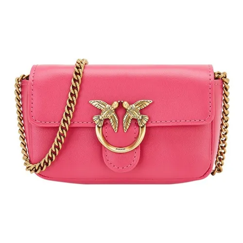 PINKO Сумка через плечо из коровьей кожи Swallow Сумка Сумка на плечо Женская Розовая Красная