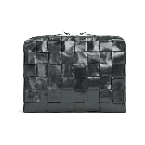 Bottega Veneta Cassette Клатч из коровьей кожи Мужской Черный