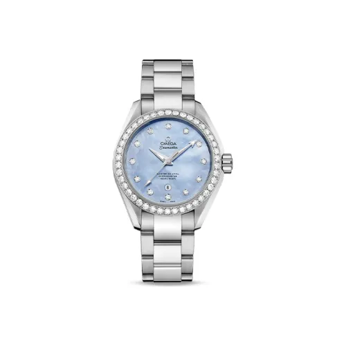OMEGA Автоматический Механический Movement Женские AQUA TERRA 150 метров Часы 34 мм Синий