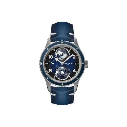 MONTBLANC Автоматический Механический Часы Мужские 42 мм Синий Циферблат Титан Корпус Часов