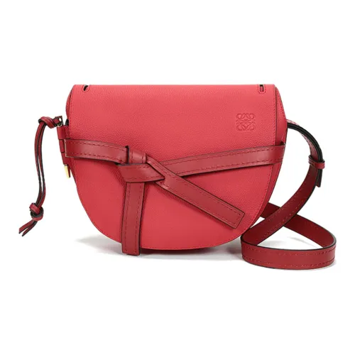 LOEWE Сумка через плечо из коровьей кожи Женская Темно-красный Жжено-оранжевый