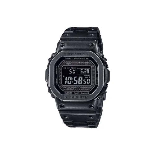 CASIO Full Metal Series SHOCK Солнечный Кварцевый механизм Нержавеющая сталь Ремешок Часы Мужские Черный циферблат