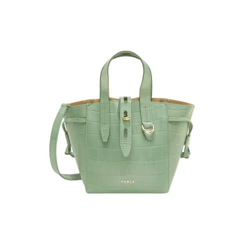 Furla Net Collection Кожа Тоут Сумка через плечо Сумка Мини Женская Травяной зеленый