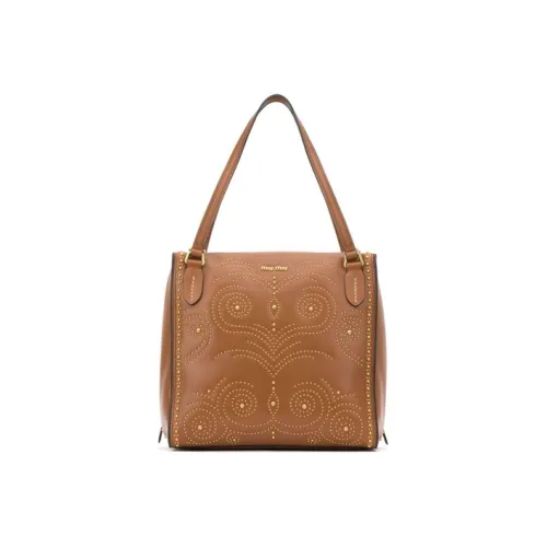 MIU MIU Кожа Одно плечо Сумка Тоут Женская Коричневая