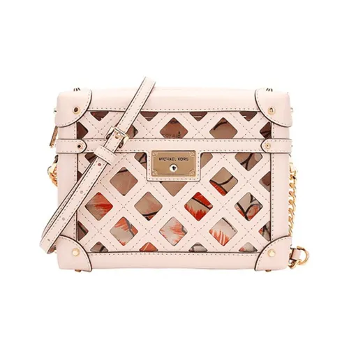 MICHAEL KORS Телячья кожа Маленькая квадратная сумка Сумка через плечо Мини Женская Розовая