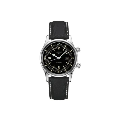 LONGINES Автоматический Механический Механизм Мужские Классические Винтажные Часы 36мм*11,9мм Черный